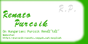 renato purcsik business card